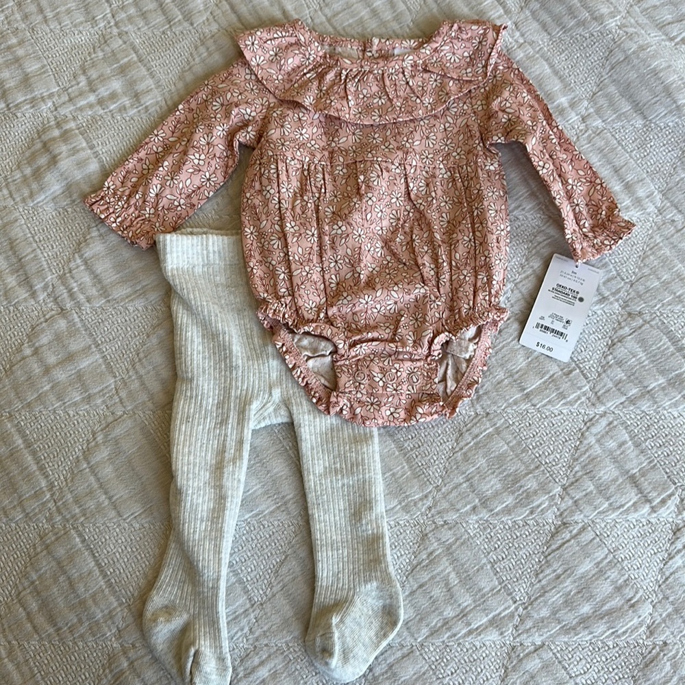 Carter’s Ruffle Onesie with Tights